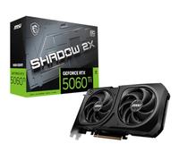 MSI GeForce RTX 5060 Ti 16G SHADOW 2X OC PLUS Graphics Card - RTX 5060 Ti GPU, 16GB GDDR7 (28Gbps/128-bit), PCIe 5.0 - Dual-Fan Thermal Design (2 x STORMFORCE FAN) - HDMI 2.1b, DisplayPort 2.1b