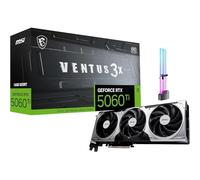 msi GeForce RTX 5060 Ti 16G Ventus 3X OC Graphics Card, 16GB GDDR7, PCIe Gen 5, 3X DP 2.1b, HDMI 2.1b, 1440p Gaming, AI Content Creation, 3D Rendering, Streaming, RGB GPU Holder