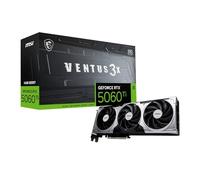 MSI GeForce RTX 5060 Ti 16G VENTUS 3X OC Graphics Card - RTX 5060 Ti GPU, 16GB GDDR7 (28Gbps/128-bit), PCIe 5.0 - TRIPLE Fan Thermal Design (3 x TORX FAN 5.0) - HDMI 2.1b, DisplayPort 2.1b