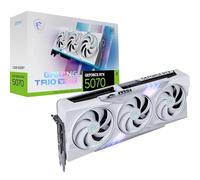MSI GeForce RTX 5070 12G GAMING TRIO OC WHITE Graphics Card - RTX 5070 GPU, 12GB GDDR7 (28Gbps/192-bit), PCIe 5.0 - TRI FROZR 4 (3 x STORMFORCE FAN) - RGB - HDMI 2.1b, DisplayPort 2.1b