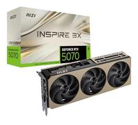 MSI GeForce RTX 5070 12G Inspire 3X OC Graphic Card - NVIDIA GeForce RTX 5070 GPU, 12GB GDDR7 192-bit Memory, 28 Gbps, PCI Express Gen 5 Interface, Upto 2542 MHz, STORMFORCE Fan