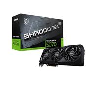 MSI GeForce RTX 5070 12G SHADOW 3X OC Graphics Card - RTX 5070 GPU, 12GB GDDR7 (28Gbps/192-bit), PCIe 5.0 - Triple Fan Thermal Design (3 x TORX FAN 5.0) - HDMI 2.1b, DisplayPort 2.1b