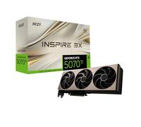 MSI GeForce RTX 5070 Ti 16G INSPIRE 3X OC Graphics Card - RTX 5070 Ti GPU, 16GB GDDR7 (28Gbps/256-bit), PCIe 5.0 - Triple Fan Thermal Design (3 x STORMFORCE Fan) - HDMI 2.1b, DisplayPort 2.1b