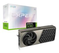 MSI GeForce RTX 5080 16G EXPERT OC Graphics Card - RTX 5080 GPU, 16GB GDDR7 (30Gbps/256-bit), PCIe 5.0 - FLOW FROZR 2 (2 x STORMFORCE Fan) - HDMI 2.1b, DisplayPort 2.1b
