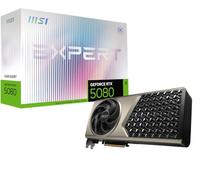 MSI GeForce RTX 5080 16G EXPERT OC Graphics Card - RTX 5080 GPU, 16GB GDDR7 (30Gbps/256-bit), PCIe 5.0 - FLOW FROZR 2 (2 x STORMFORCE Fan) - HDMI 2.1b, DisplayPort 2.1b