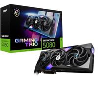 MSI GeForce RTX 5080 16G GAMING TRIO OC Graphics Card - RTX 5080 GPU, 16GB GDDR7 (30Gbps/256-bit), PCIe 5.0 - TRI FROZR 4 (3 x STORMFORCE Fan), Gaming & Silent mode, RGB - HDMI 2.1b, DisplayPort 2.1b