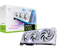 MSI GeForce RTX 5080 16G GAMING TRIO OC WHITE Graphics Card - RTX 5080 GPU, 16GB GDDR7 (30Gbps/256-bit), PCIe 5.0 - TRI FROZR 4 (3 x STORMFORCE Fan), Gaming & Silent mode - HDMI 2.1b, DisplayPort 2.1b
