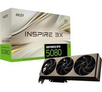 MSI GeForce RTX 5080 16G INSPIRE 3X OC Graphics Card - RTX 5080 GPU, 16GB GDDR7 (30Gbps/256-bit), PCIe 5.0 - Triple Fan Thermal Design (3 x STORMFORCE Fan) - HDMI 2.1b, DisplayPort 2.1b