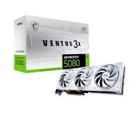 MSI GeForce RTX 5080 16G VENTUS 3X OC WHITE Graphics Card - RTX 5080 GPU, 16GB GDDR7 (30Gbps/256-bit), PCIe 5.0 - Triple Fan Design (3 x TORX FAN 5.0) - HDMI 2.1b, DisplayPort 2.1b