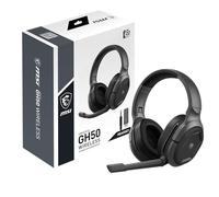 MSI Immerse GH50 Wireless Gaming Headset - 22 Hr Battery Life, 50mm Neodymium Drivers, Detachable Omnidirectional Mic, Lightweight Comfort, Cross Platform Connectivity