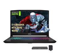 msi Katana 15.6" QHD 165Hz Gaming Laptop, Intel i7-14650HX, GeForce RTX 5070 8GB GDDR7, 64GB DDR5, 2TB SSD, 4-Zone RGB Backlit Keyboard, Wi-Fi 6E, Win 11 Pro, Black, 512GB Docking Station Set