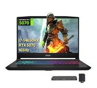 msi Katana 15.6" QHD 165Hz Gaming Laptop, Intel i7-14650HX, NVIDIA GeForce RTX 5070, 32GB DDR5 RAM, 1TB SSD, 4-Zone RGB Backlit Keyboard, Cooler Boost 5, Win 11, Black, 1TB Docking Station Set