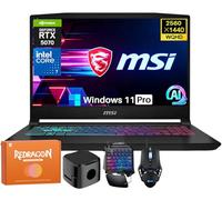 MSI Katana 15.6” QHD 165Hz QHD Gaming Laptop, 14th Gen Intel Core i7-14650HX (Up to 5.2GHz), NVIDIA GeForce RTX 5070 8GB GDDR7, 64 GB DDR5 RAM, 1 TB SSD, RGB KB, Copilot AI, Win 11 Pro, Accessories