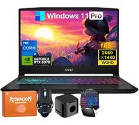 MSI Katana 15HX 15.6” Gaming Laptop, 2560 x 1440 2.5K QHD Display, 14th Gen Intel Core i7-14650HX, NVIDIA GeForce RTX 5070, 16 GB DDR5 RAM, 1 TB SSD, RGB KB, Copilot AI, Win 11 Pro, w/Accessories