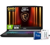 MSI Katana HX Gaming Laptop, 15.6” 165Hz QHD+ IPS Display, 24-core i9-14900HX (UP to 5.8 GHz, GeForce RTX 5070, AI&VR Ready, Copilot+ PC, RGB Backlit Keyboard, Win 11 Home, Black(32GB DDR5 | 1TB SSD)
