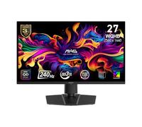 MSI MAG 271QP QD-OLED X24 27-inch 2560 x 1440 (QHD) Gaming Monitor, 240Hz, Adaptive-Synch, HDMI, DisplayPort, VESA Mountable, Tilt, Height Adjustable, Speaker, 0.03ms, Black