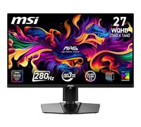 MSI MAG 271QP QD-OLED X28 27-Inch WQHD Gaming Monitor, 2560 x 1440 Quantum Dot OLED Panel, 280Hz, 0.03ms, DisplayHDR True Black 400, HDMI 2.1, DP 1.4a, USB C (15WPD), Tilt/Height Adjustable, Black