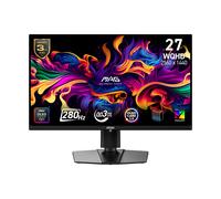 MSI MAG 271QP QD-OLED X28 27-Inch WQHD Gaming Monitor, 2560 x 1440 Quantum Dot OLED Panel, 280Hz, 0.03ms, DisplayHDR True Black 400, HDMI 2.1, DP 1.4a, USB C (15WPD), Tilt/Height Adjustable, Black