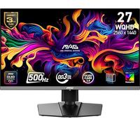 MSI MAG 272QP QD-OLED X50 26.5" 2560 x 1440 (WQHD), 500 Hz, AMD Adaptive-Sync, HDR Ready, HDMI, VGA Port, VESA Mount, Tilt, 4-Sided Fine Bezel, 0.03ms, Black