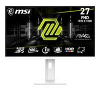 MSI MAG 274PFW 27 Inch FHD Gaming Monitor - 1920 x 1080 Rapid IPS Panel, 180 Hz - 1ms (GtG), 117percentage sRGB Colour Gamut, Frameless Design, HDR Ready - DisplayPort 12a, HDMI 20 (FHD@180Hz)