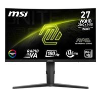 MSI MAG 275CQRF QD E2 27 Inch WQHD Curved Gaming Monitor - 1500R 2560 x 1440 Rapid VA Panel, 180 Hz / 0.5ms (GtG, Min.), Adaptive Sync - DP 1.4a, HDMI 2.0b CEC