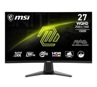 MSI MAG 27CQ6FDE Curved Gaming Monitor WQHD 27" - 1500R 2560 x 1440 Rapid VA Panel 180 Hz / 0.5 ms (GtG, min.), Adaptive-Sync - DP 1.4a, HDMI 2.0b CEC