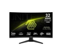 MSI MAG 321CQF E18 32-Inch WQHD 1500R Gaming Monitor, 2560x1440 Rapid VA, 180Hz, 0.5ms, HDR ready, Eye care, AI vision, HDMI 2.0b, DP 1.4a, Frame-less, Tilt Adjustable, Vesa Mount, Black