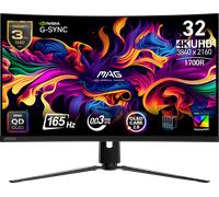 MSI MAG 321CUP QD-OLED 4K Ultra HD 165Hz OLED Curved Gaming Monitor - Black, Black