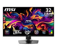 MSI MAG 322UP QD-OLED E16 32-Inch 4K UHD Gaming Monitor, 3840x2160 Quantum Dot OLED Panel, 165Hz, 0.03ms, DisplayHDR TRUE Black 400, AMD FreeSync Premium Pro, HDMI 2.1, DP 1.4a, USB C (15W PD)