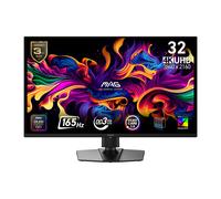 MSI MAG 322UP QD-OLED E16 32-Inch 4K UHD Gaming Monitor, 3840x2160 Quantum Dot OLED Panel, 165Hz, 0.03ms, DisplayHDR TRUE Black 400, AMD FreeSync Premium Pro, HDMI 2.1, DP 1.4a, USB C (15W PD)