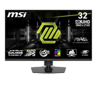 MSI MAG 322URDF E16 32-Inch 4K UHD Gaming Monitor, 3840x2160 Rapid IPS, 0.5ms, DisplayHDR 400, AMD FreeSync Premium, Eye care, AI vision, Dual-Mode, HDMI 2.1, DP 1.4a, Tilt/Height Adjustable, Black