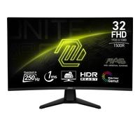 MSI Mag 32C6X Gaming Monitor 1920x1080 (FHD), 31.5", 16:9, Curve 1500R, Black