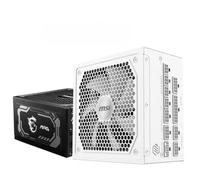 MSI MAG A1000GL PCIE5 White, Fully Modular Compact Gaming 1000W Power Supply, 80+ Gold, ATX 3.1 & PCIe 5.1 Ready, Native Dual-Color 12V-2x6 Cable, Low-Noise, Embossed Jacket Cables, 10 Year Warranty