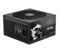 MSI MAG A1000PLS PCIE5 Power Supply Unit, GPU Safeguard, 105°C Main Capacitor, Fan Safeguard, 1000W, 80 PLUS Platinum, ATX 3.1 Ready, Native 12V-2x6, Embossed Jacket Cables