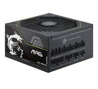 MSI MAG A1000PLS PCIE5 Power Supply Unit, GPU Safeguard, 105°C Main Capacitor, Fan Safeguard, 1000W, 80 PLUS Platinum, ATX 3.1 Ready, Native 12V-2x6, Embossed Jacket Cables