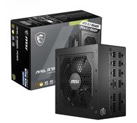 MSI MAG A750GL PCIE5 Power Supply Unit, 750W, 80 Plus Gold, Fully Modular, ATX 3.0, PCIe 5.0 GPU Support, 120mm FDB Fan, Full-Bridge LLC, Flat Black