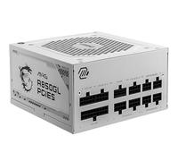 MSI MAG A850GL PCIE5 WHITE | Fully modular, ATX 3.0, PCIe 5.0 GPU support, 120 mm FDB fan, full-bridge LLC