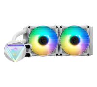 MSI MAG CORELIQUID 240R V2 White CPU Watercooling AIO Kit, Rotating ARGB Waterblock Head, Integrated Radiator Pump, Split-Flow Layout, Anti-Evaporation Hoses, AMD & Intel Compatible