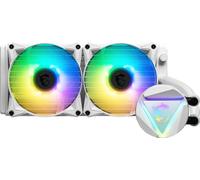 MSI MAG CORELIQUID 240R V2 White CPU Watercooling AIO Kit, Rotating ARGB Waterblock Head, Integrated Radiator Pump, Split-Flow Layout, Anti-Evaporation Hoses, AMD & Intel Compatible