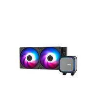 MSI MAG CORELIQUID A13 240 AIO CPU Liquid Cooler - Full CPU Coverage, Improved Water Channel Design, Minimalism Meets Illumination, CycloBlade 7, Split-Flow Radiator, Rifle Bearing Fans