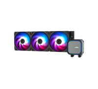 MSI MAG CORELIQUID A13 360 AIO CPU Liquid Cooler - Full CPU Coverage, Improved Water Channel Design, Minimalism Meets Illumination, CycloBlade 7, Split-Flow Radiator, Rifle Bearing Fans