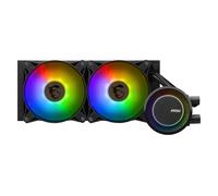 MSI MAG CORELIQUID E240 AIO CPU Liquid Cooler - Enlarged Copper Cold Plate, ARGB Blockhead & FDB Fans, Dual-Chamber Water Block, Split-Flow Radiator, Mystic Light Supported - AMD & Intel Compatible