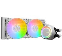 MSI MAG CORELIQUID E240 White - AIO RGB CPU Liquid Cooler - 240mm Radiator - Dual 120mm ARGB PWN Fans.