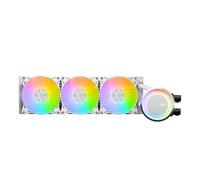 MSI MAG CORELIQUID E360 WHITE CPU Liquid Cooler - Enlarged Copper Cold Plate, ARGB Blockhead & FDB Fans, Dual-Chamber Water Block, Split-Flow Radiator, Mystic Light Supported - AMD & Intel Compatible