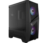 MSI MAG FORGE 100R Mid Tower Gaming Computer Case 'Black, 2x 120mm ARGB PWM Fan, 1x 120mm Fan, 1-6 ARGB Hub, Mystic Light Sync, Tempered Glass Panel, ATX, mATX, mini-ITX'