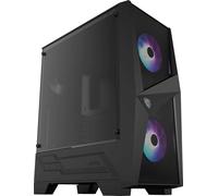 MSI MAG FORGE 100R Mid Tower Gaming Computer Case 'Black, 2x 120mm ARGB PWM Fan, 1x 120mm Fan, 1-6 ARGB Hub, Mystic Light Sync, Tempered Glass Panel, ATX, mATX, mini-ITX'