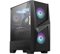 MSI MAG FORGE 100R Mid Tower Gaming Computer Case 'Black, 2x 120mm ARGB PWM Fan, 1x 120mm Fan, 1-6 ARGB Hub, Mystic Light Sync, Tempered Glass Panel, ATX, mATX, mini-ITX'