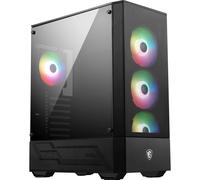 MSI MAG FORGE 112R Mid-Tower PC Case - Tempered Glass, ATX, Micro-ATX & Mini-ITX Capacity, Front Mesh Panel, 4 x 120mm ARGB fans with Hub Controller,