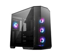 MSI MAG PANO 100R PZ - Premium Mid-Tower Gaming PC Case - Tempered Glass Side Panel - ARGB 120mm Fans - Liquid Cooling Support up to 360mm Radiator - Black Color Case