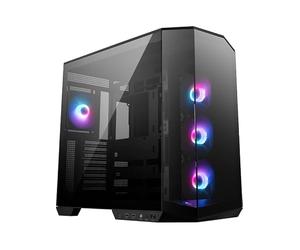 MSI MAG PANO 100R PZ - Premium Mid-Tower Gaming PC Case - Tempered Glass Side Panel - ARGB 120mm Fans - Liquid Cooling Support up to 360mm Radiator - Black Color Case